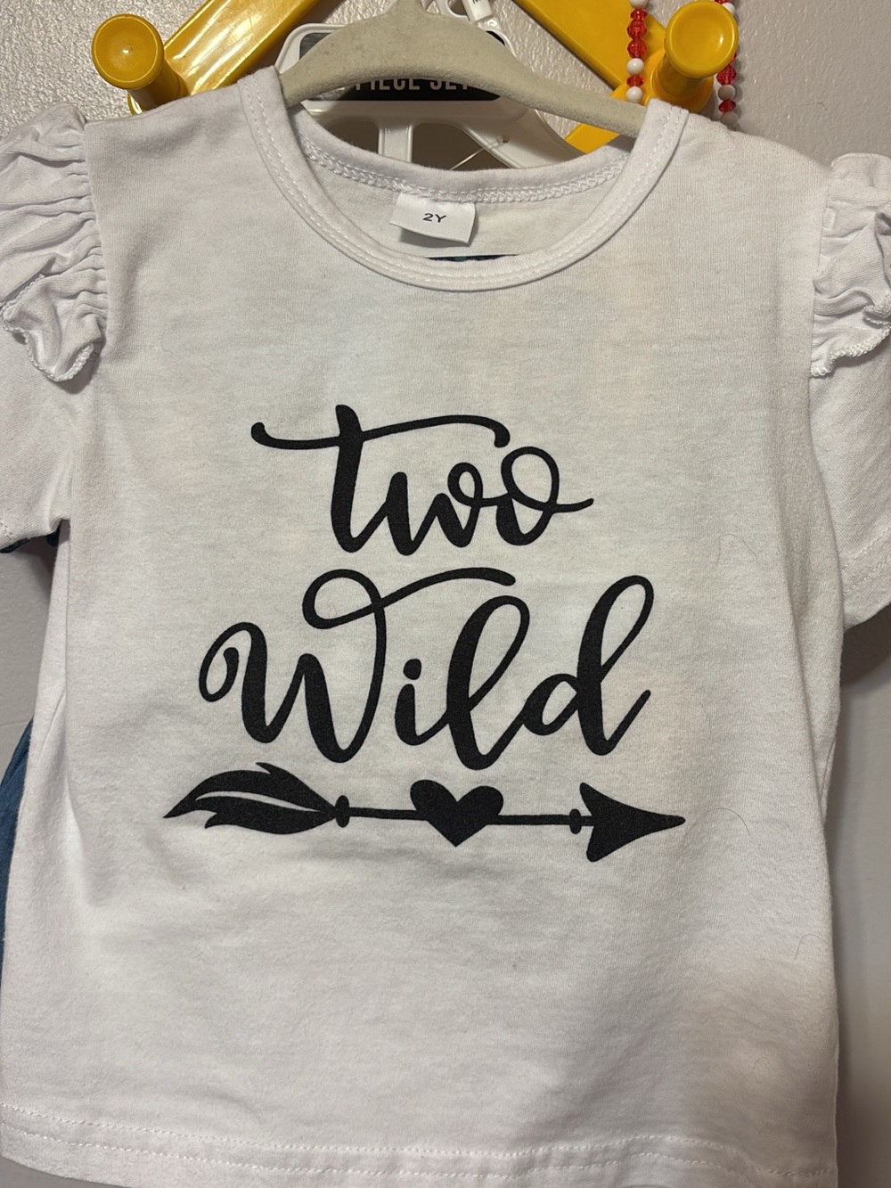 White "Two Wild" Graphic Tee for Kids - 2Y